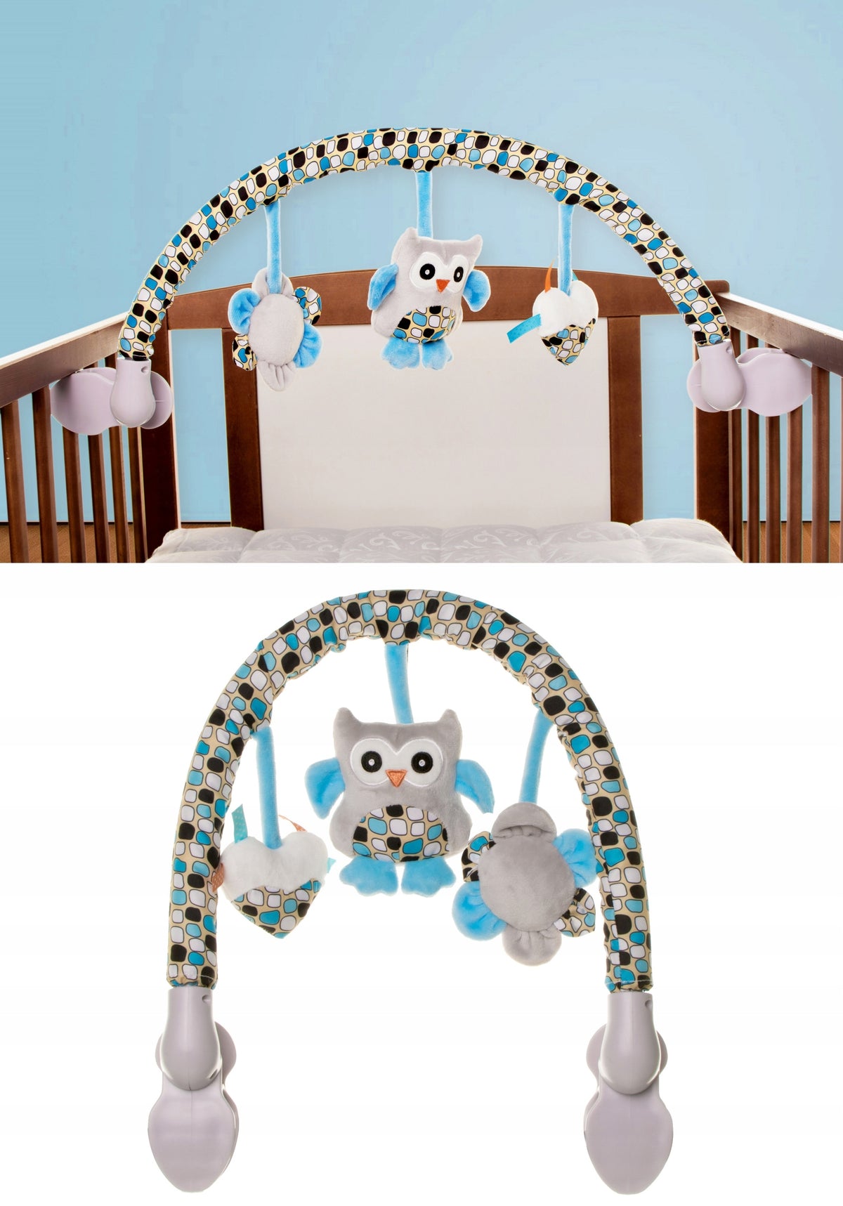 4Baby plush headband for stroller, crib, owl squeaker Brand 4baby