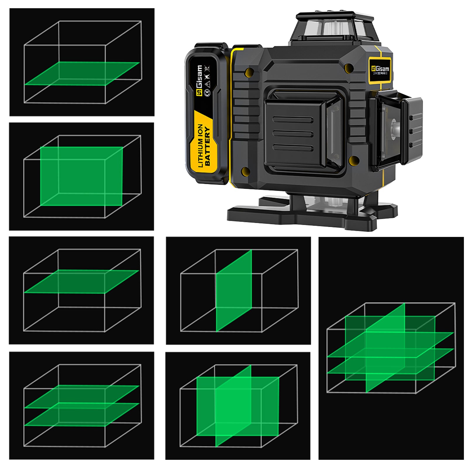4D LASER LEVEL 16 LINE PLANE 360 CROSS LASER - REMOTE CONTROLLER Maximum working range 60 m
