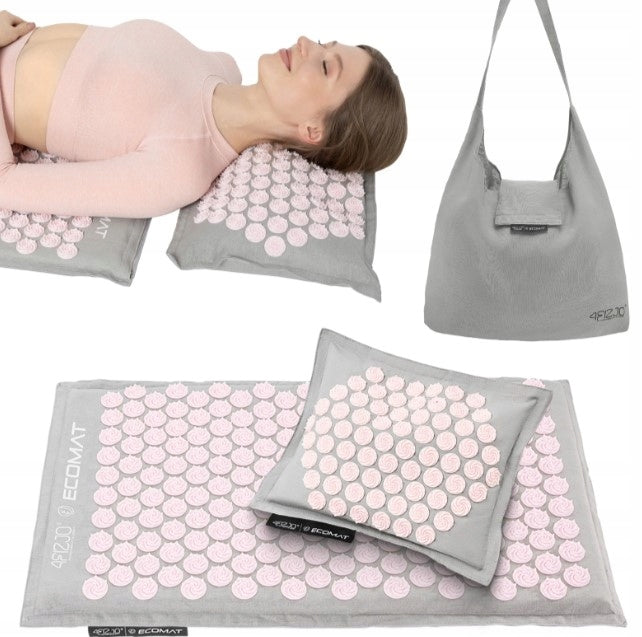 4FIZJO ECO Acupressure MAT with buckwheat scales and coconut + PILLOW + BAG
