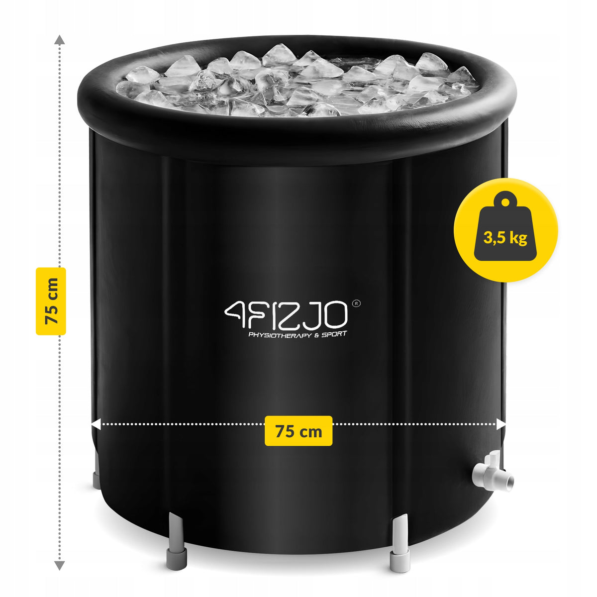 4FIZJO PORTABLE REGENERATIVE ICE BATH Height 75 cm