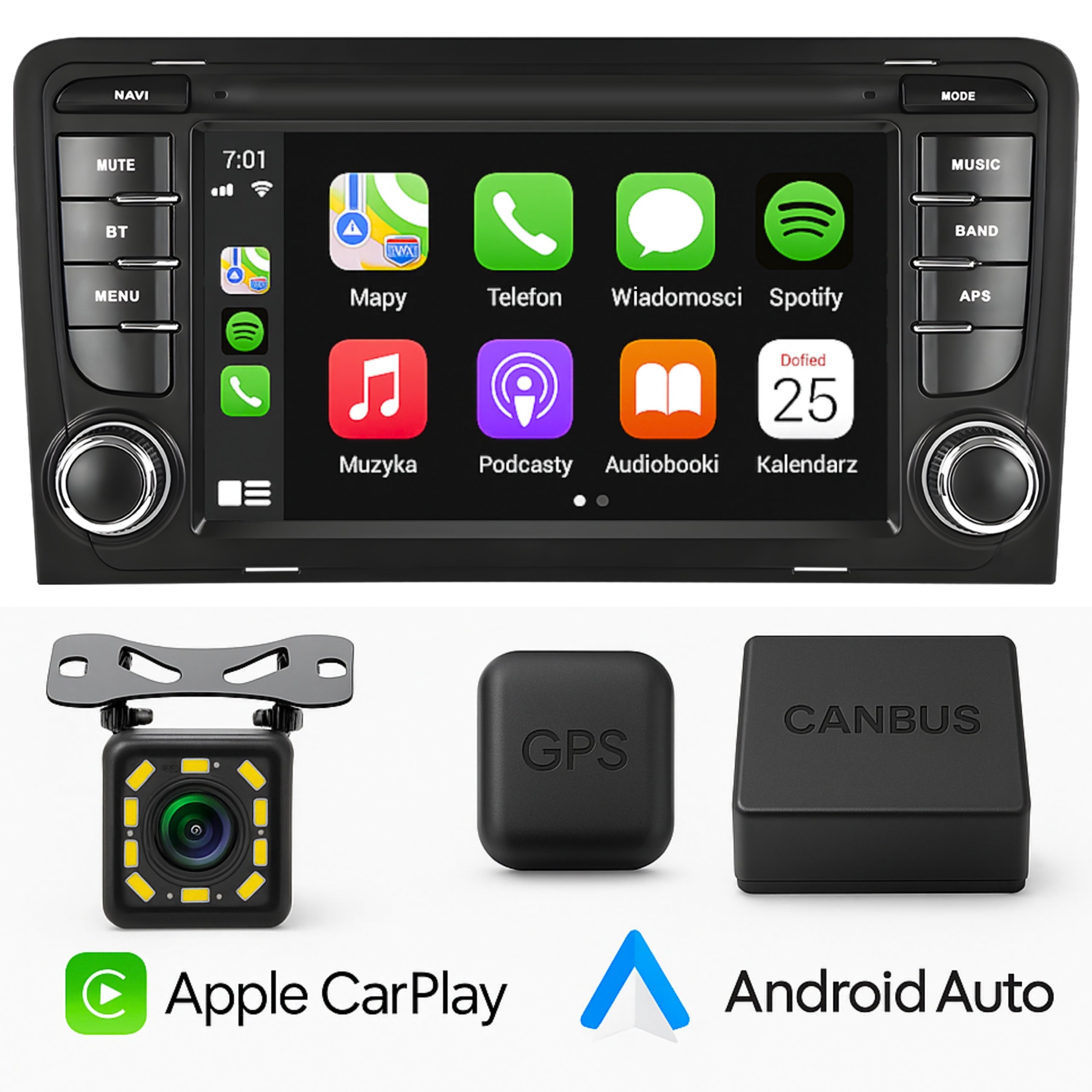 4GB CAR RADIO FOR AUDI A3 8P GPS ANDROID CARPLAY WIFI USB NAVIGATION