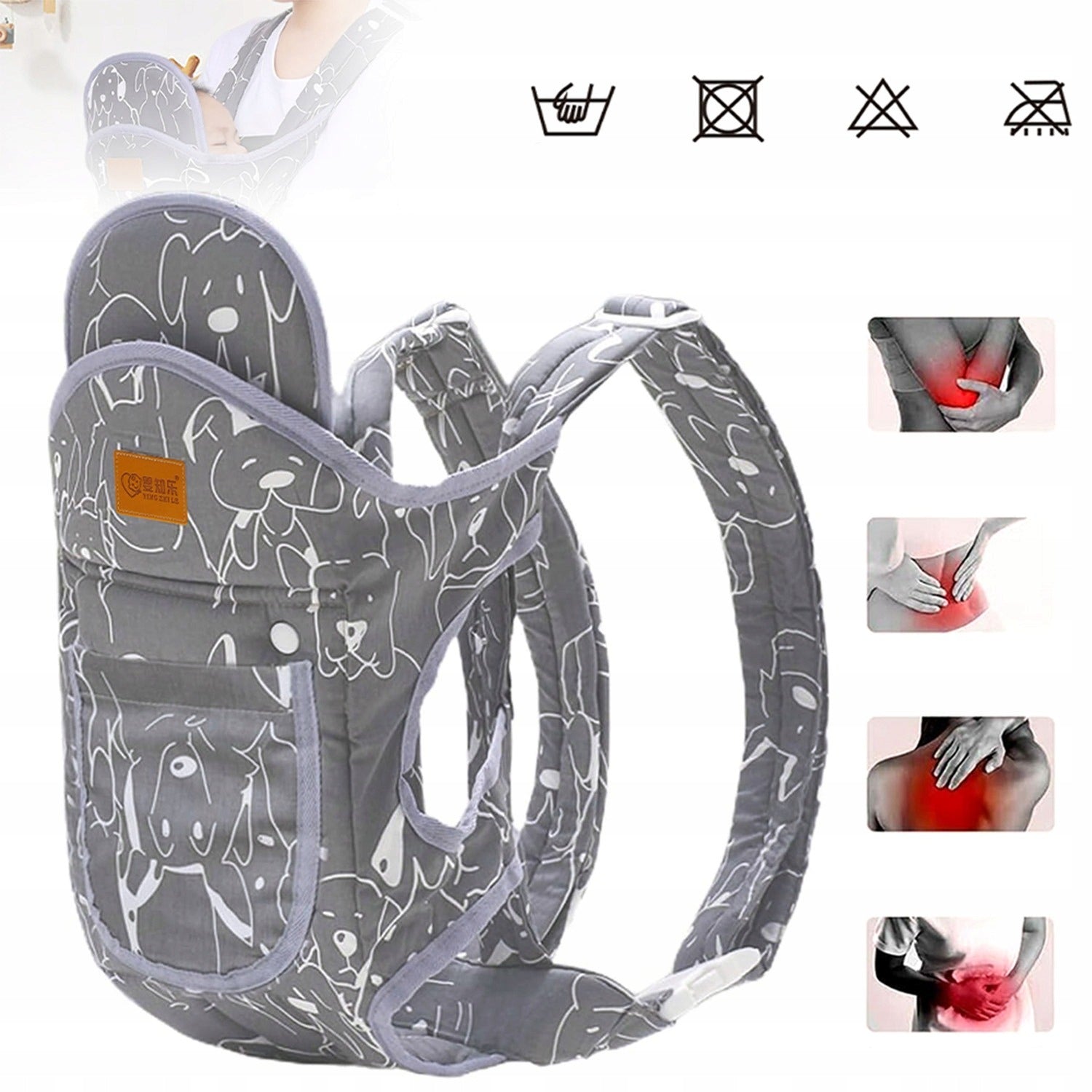 4IN1 BABY CARRIER ERGONOMIC ADJUSTABLE SHOULDER STRAP UP TO 20KG Brand no brand