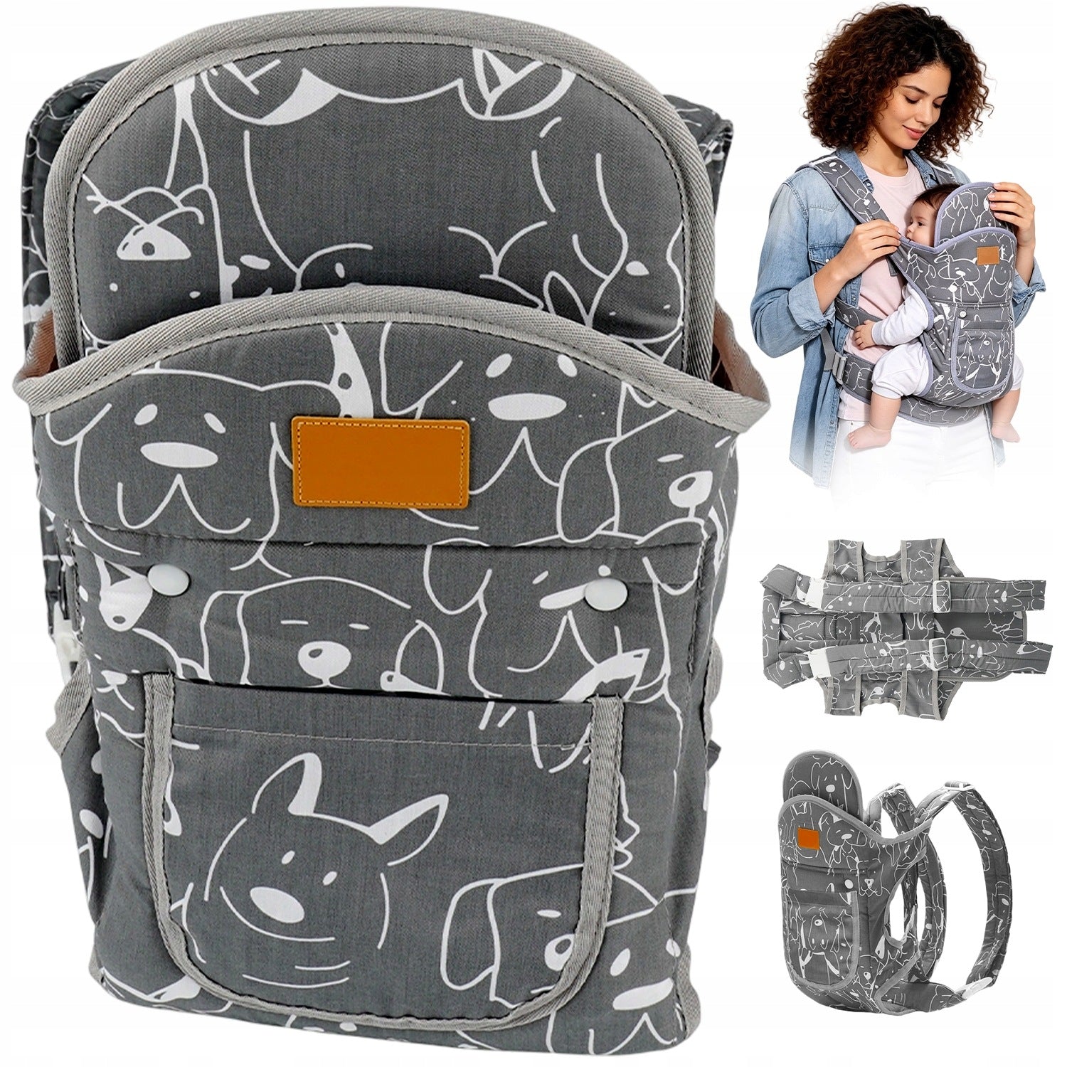 4IN1 BABY CARRIER ERGONOMICS ADJUSTABLE BREATHABLE 4 WAYS TO USE