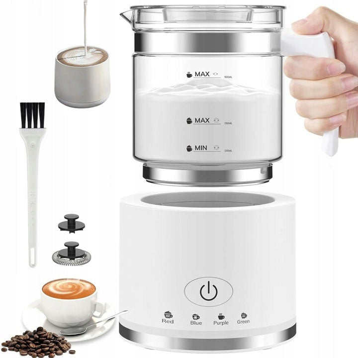 4IN1 FROTHER FOR MILK COFFEE ELECTRIC TRANSPARENT 450ML 600W