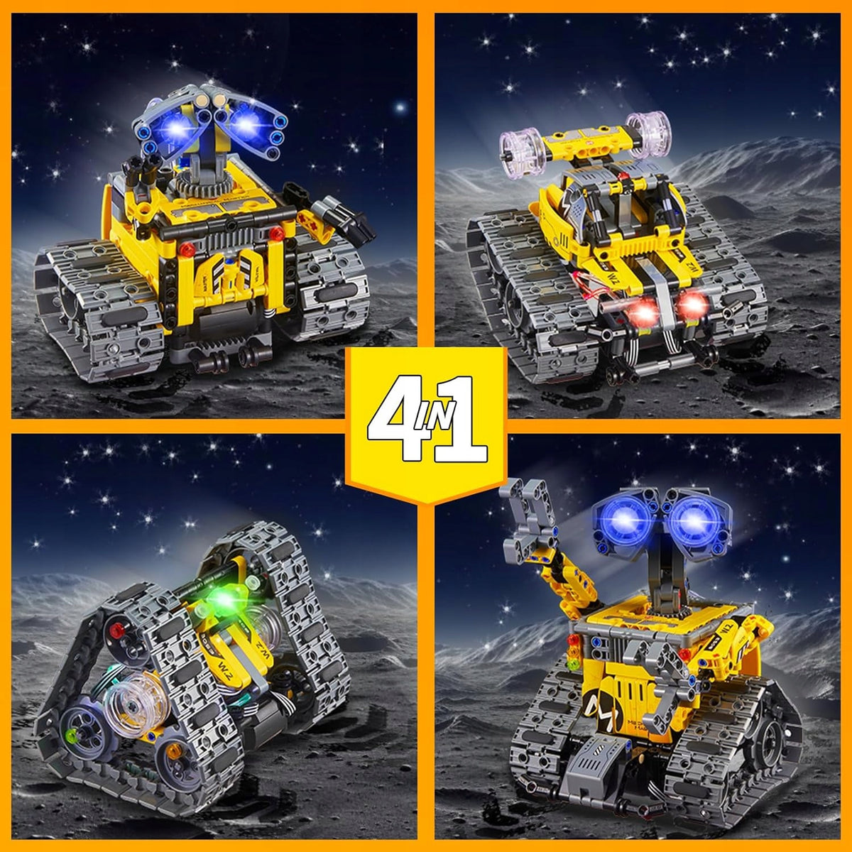 4IN1 ROBOT PROGRAMMABLE TOY WITH BLOCKS FOR KIDS APP AND REMOTE CONTROL GIFT Brand no brand