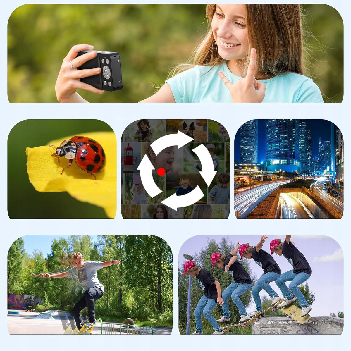 4K DIGITAL CAMERA FOR KIDS WITH TWO 64GB ZOOM SCREENS Brand Bedee