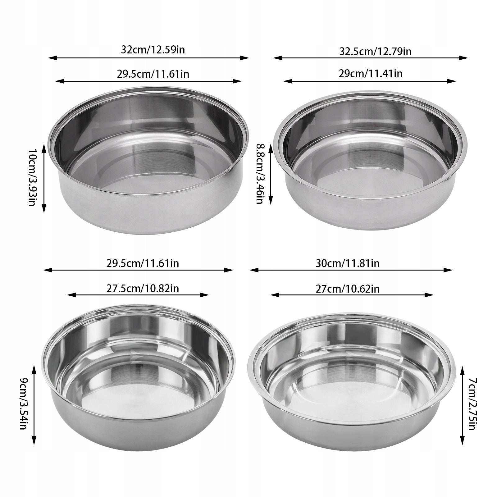 4L Circle Stainless Steel Chafing Dish, Chafing Dish Buffet Warmer Manufacturer code CD123