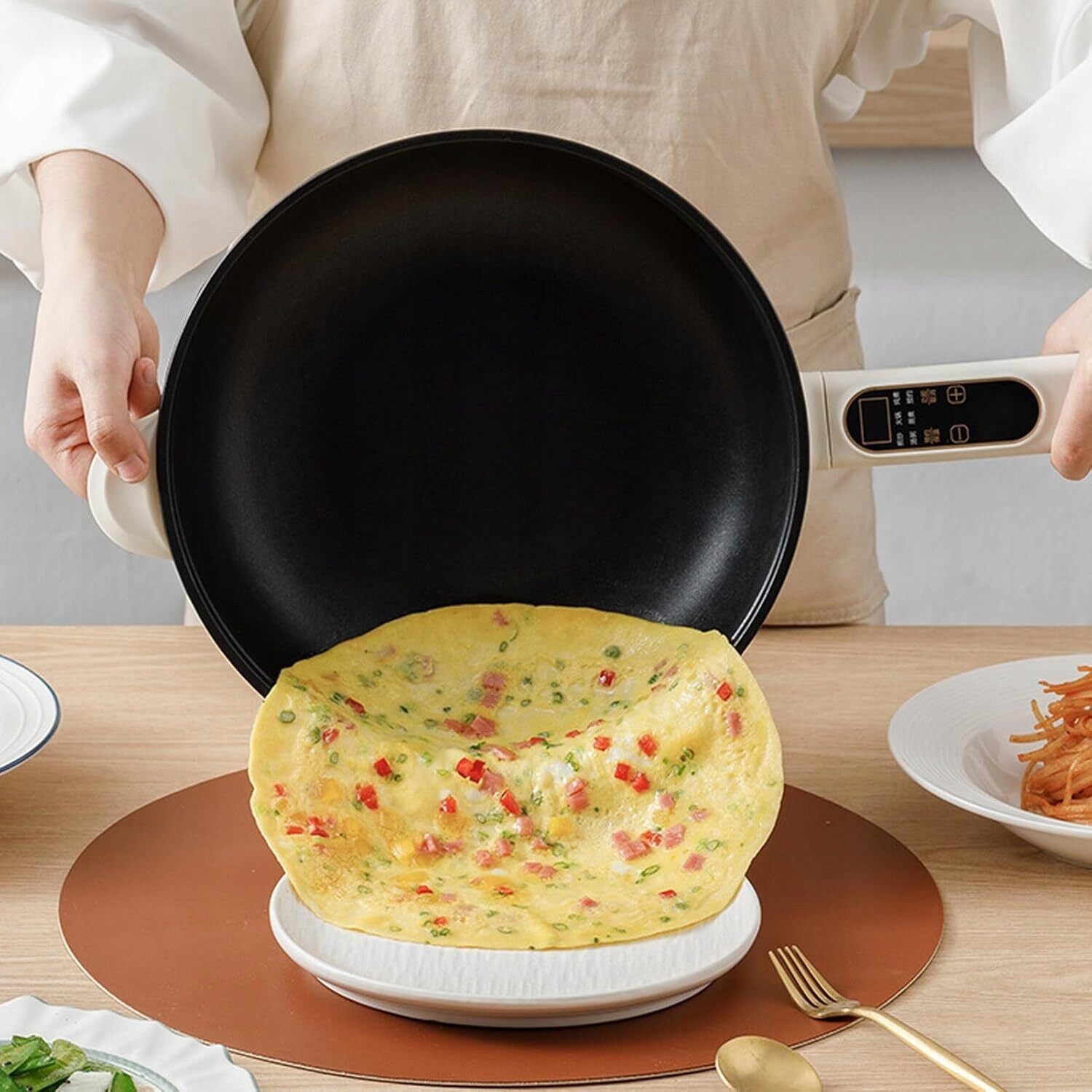4L PANMAX NON-STICK ELECTRIC FRYING PAN Packaging status original