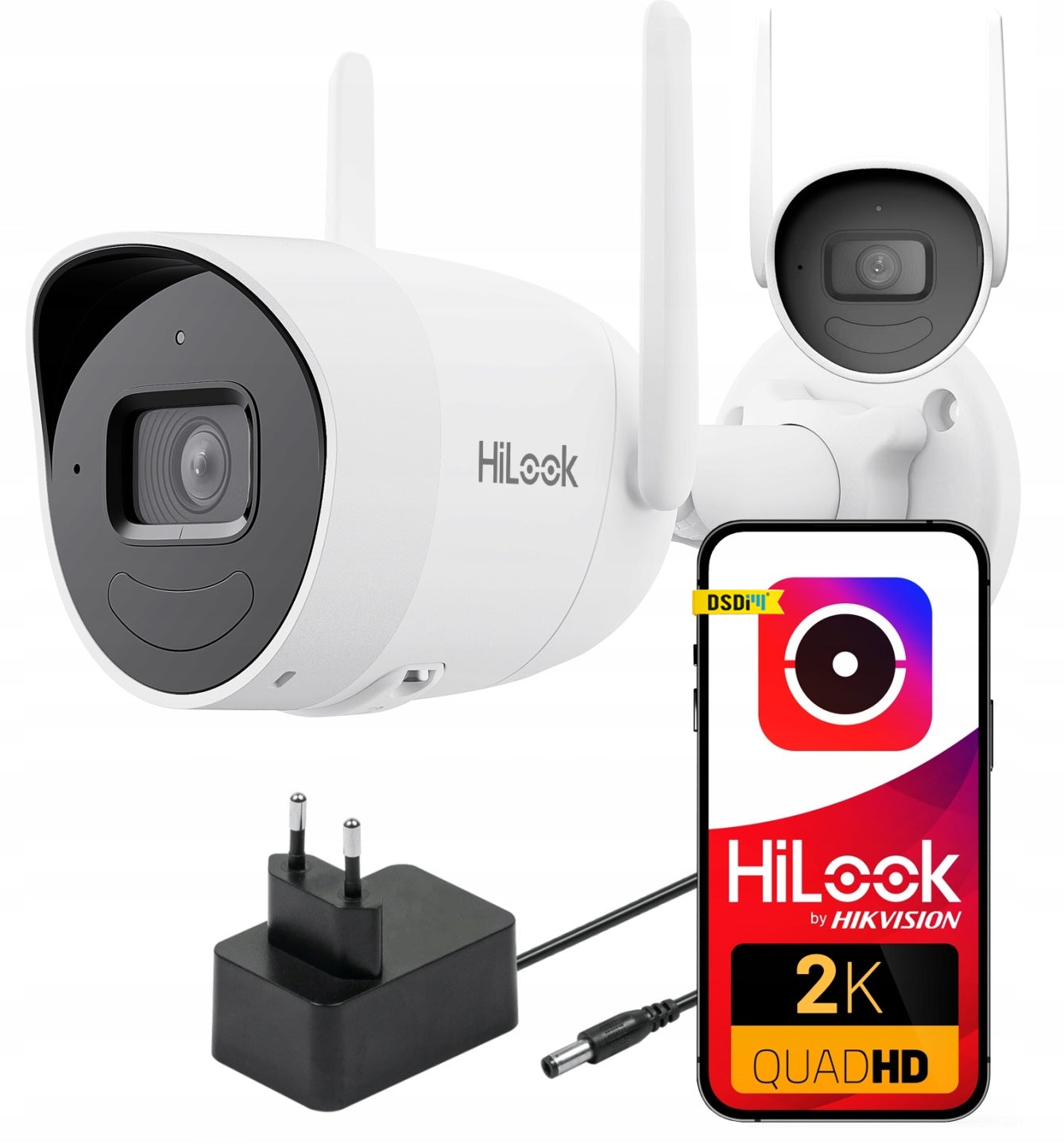 4MPx Hikvision HiLook IPC-B140HA-D/W(W) Microphone Speaker IR30m
