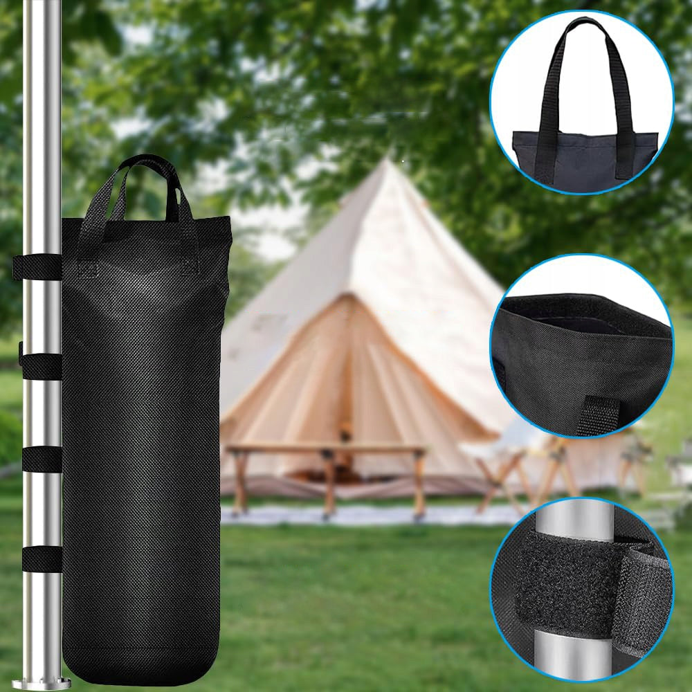 4PCS TENT WEIGHTS BAGS Large Volume FOR GARDEN TENT Manufacturer code Worek z piaskiem TentSandBag czarny