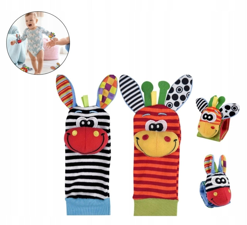 4Pcs 3D Socks Wrist Rattles for Babies Sensory Toy Manufacturer code 4896022069264