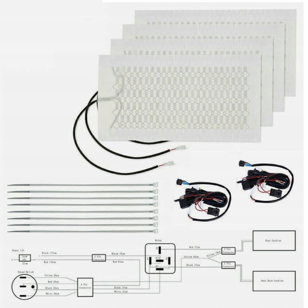 4Pcs Heating Mat Set Heating Upholstery For One Armchair Comfort Warmth Pad