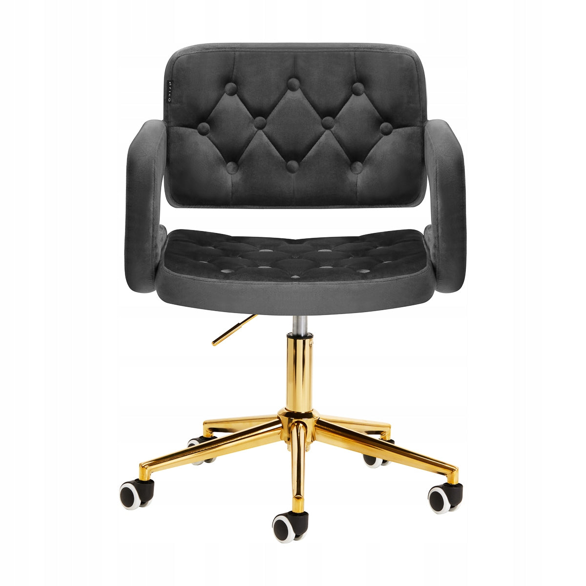 4Rico Swivel chair QS-OF213G velvet grey Brand Activeshop