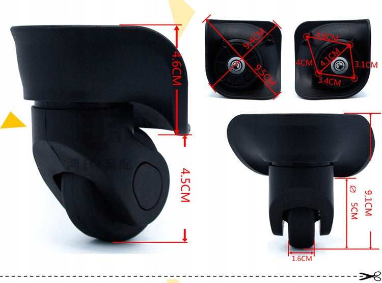 4X SET OF SPARE WHEELS FOR LUGGAGE SUITCASE FLEXIBLE REPLACEMENT WHEELS Manufacturer code 6979905254358