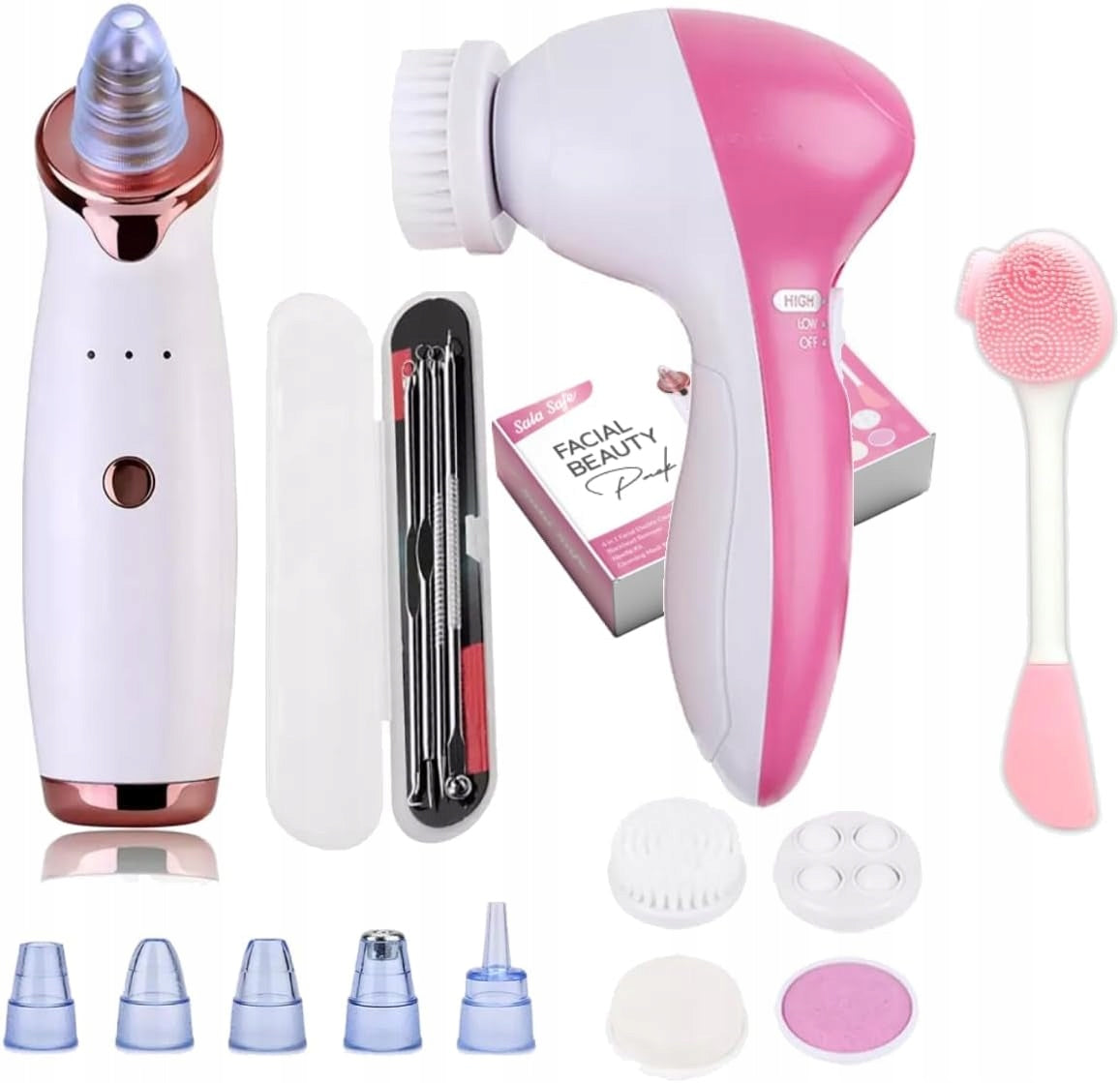 4in1 Face Wash Rotating Toothbrush Massager 4 Heads