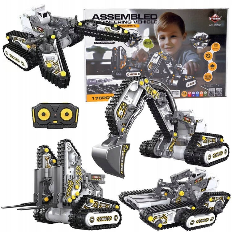 4in1 Folding Kit Construction Machinery Remote Controlled 176-ele RC0665