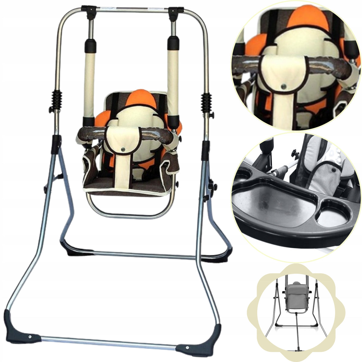 4in1 Freestanding Folding Swing for Baby+Chair+ Rocker Tray Manufacturer code HD20200002