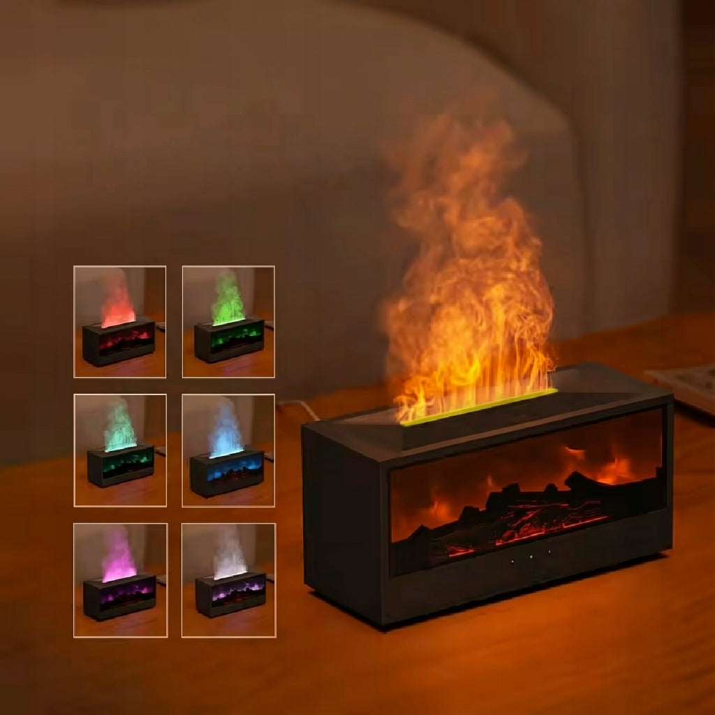 4in1 HUMIDIFIER DIFFUSER LED LAMP IN THE SHAPE OF A FIREPLACE 150ml + REMOTE CONTROL Brand no brand