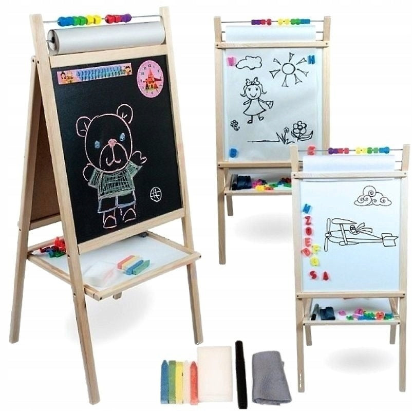 4in1 MAGNETIC CHALK BOARD, PAPER, ABACUS