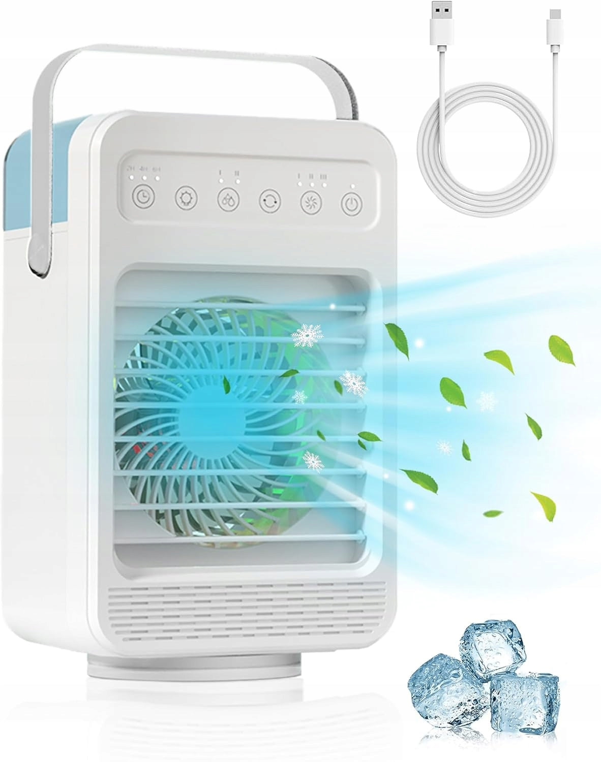4in1 Personal Mini AC USB Air Conditioner, 600ml, 4 Modes EASJOY