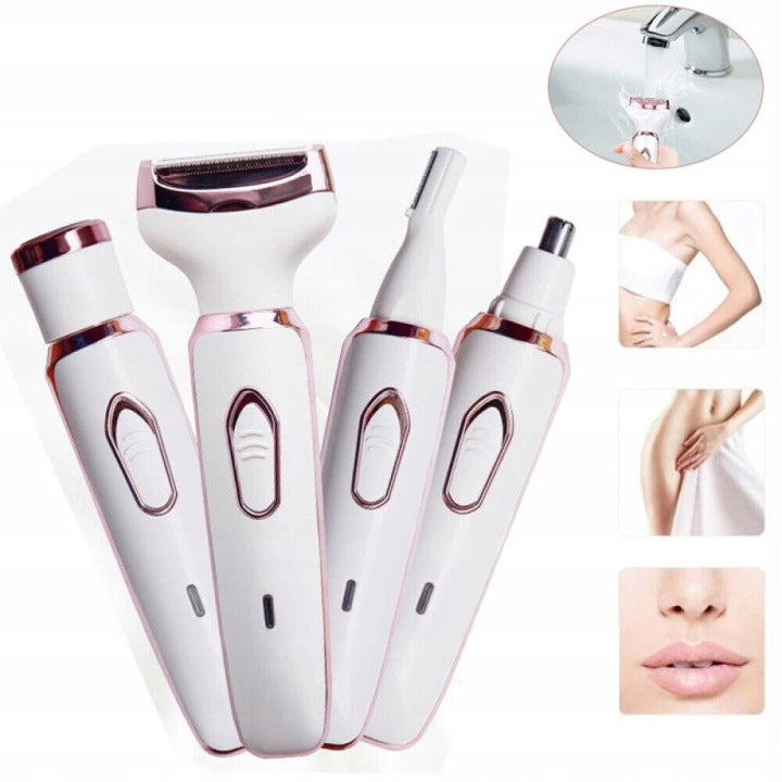 4in1 Women's Shaver, Epilator Trimmer, USB, Waterproof, Bikini/Legs/Pach Packaging status original