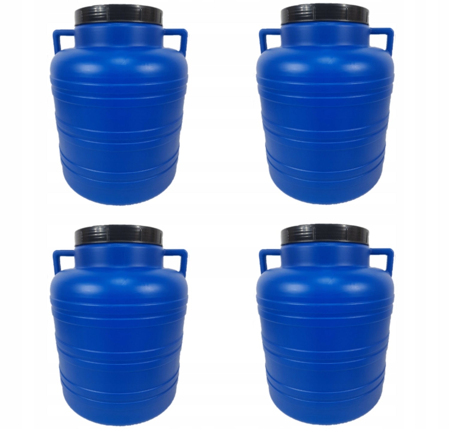 4pcs F&R PLASTIC BARREL 5L FOR PICKLING CABBAGE FOR WATER HANDLES BLUE