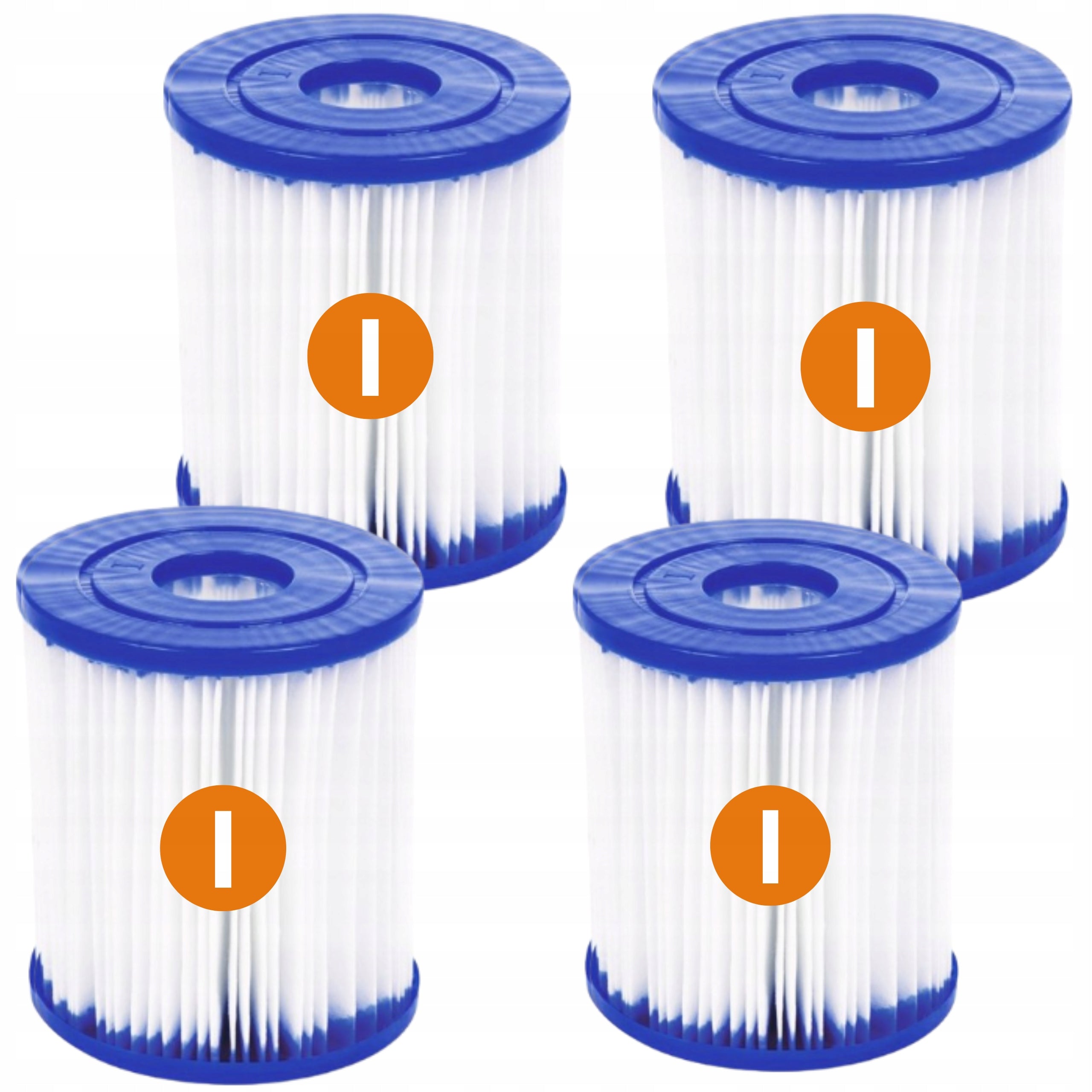 4x Filter for pool pump 58381 1249l/h TYPE I Cartridge