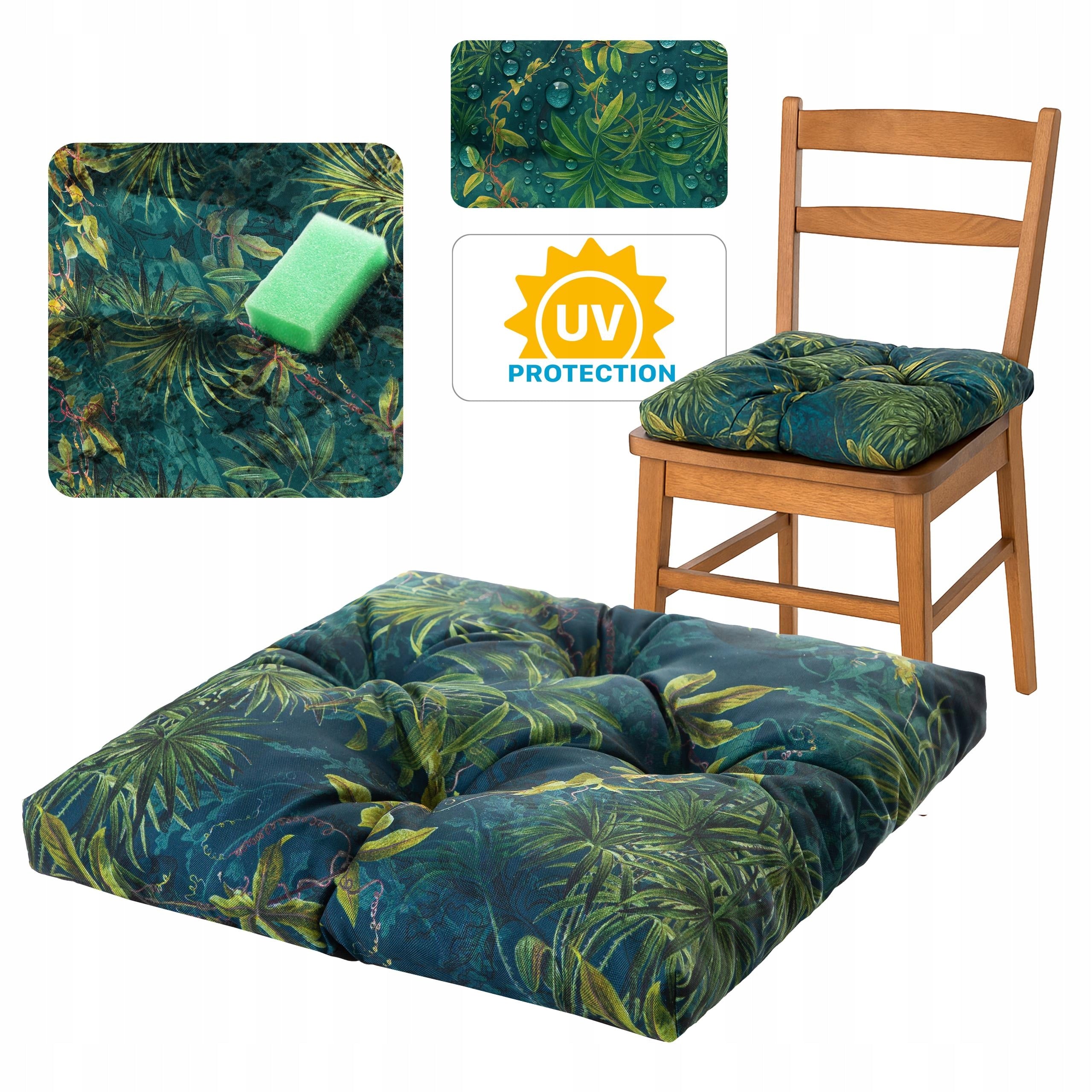 4x GARDEN PILLOW WATERPROOF Garden Chair Cushion Tied 45x45 Pillow length 45 cm
