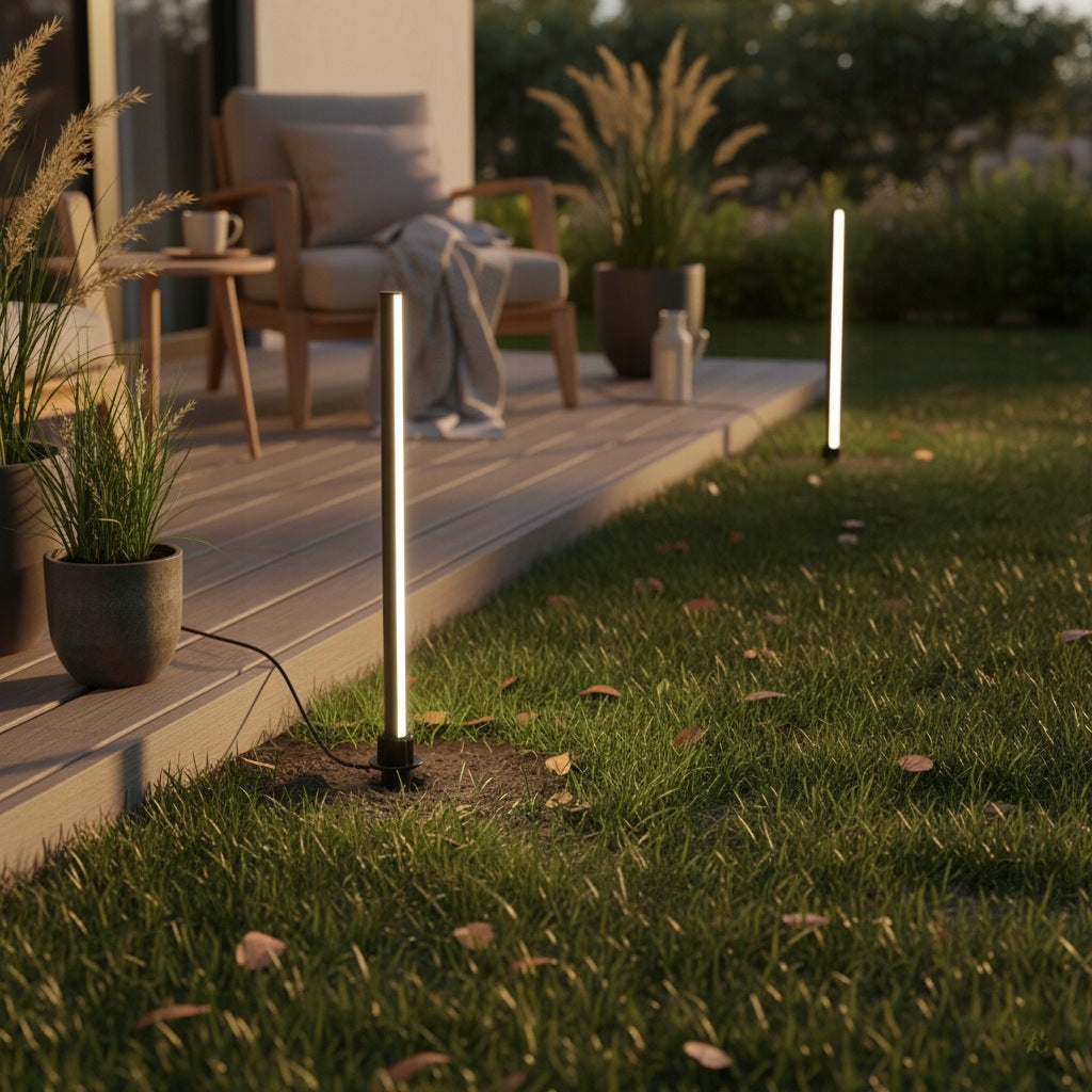 4x Ground hammered garden lamp 3000K outdoor ground remote control Packaging status original