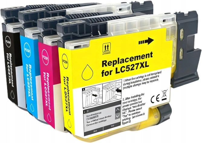 4x High Yield Ink for Brother LC-527XL, CMYK, MFC-J 4350DW, MFC-J 4550DW