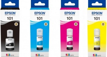 4x INK - ORIGINAL SET OF 4 inks Epson 101 CMYK Manufacturer code C13T03V64A