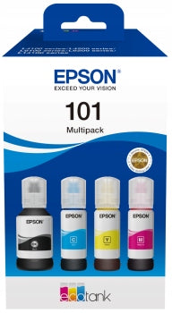 4x INK - ORIGINAL SET OF 4 inks Epson 101 CMYK Packaging status original