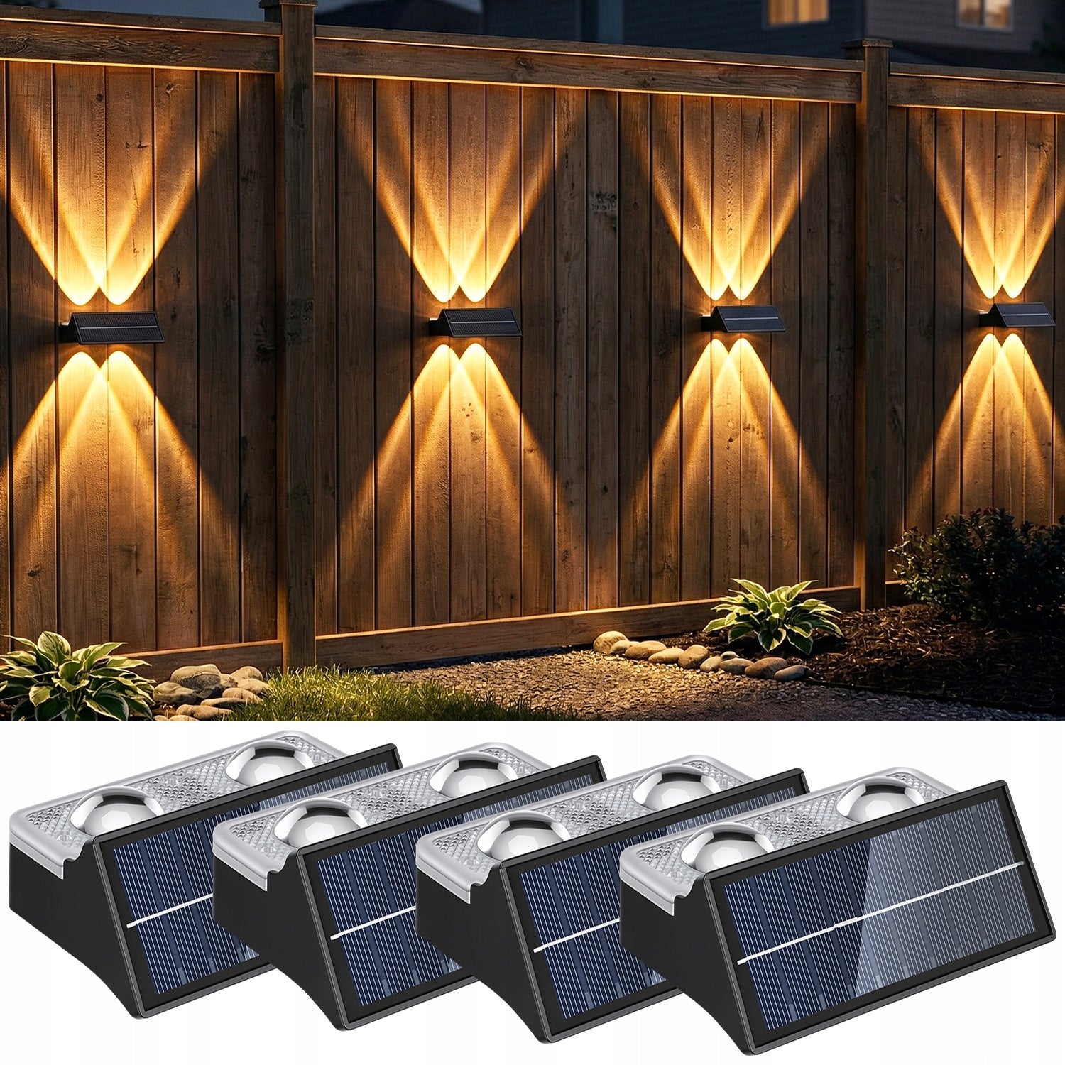 4x LED SOLAR LAMP RGB OUTDOOR SOLAR LIGHT WALL LAMPS FOR FACADE Manufacturer code KF04H-3 Iris