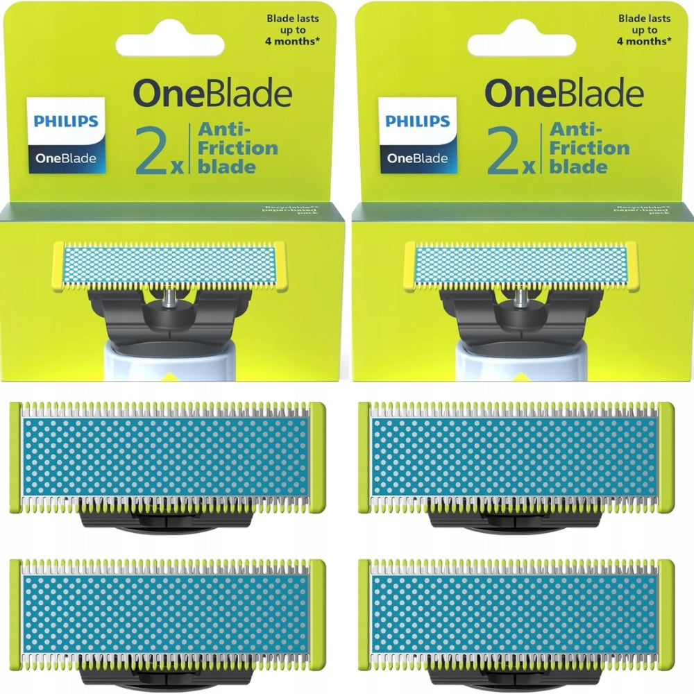 4x ORIGINAL PHILIPS ONEBLADE Blades Sensitive Leather Shaver Blade
