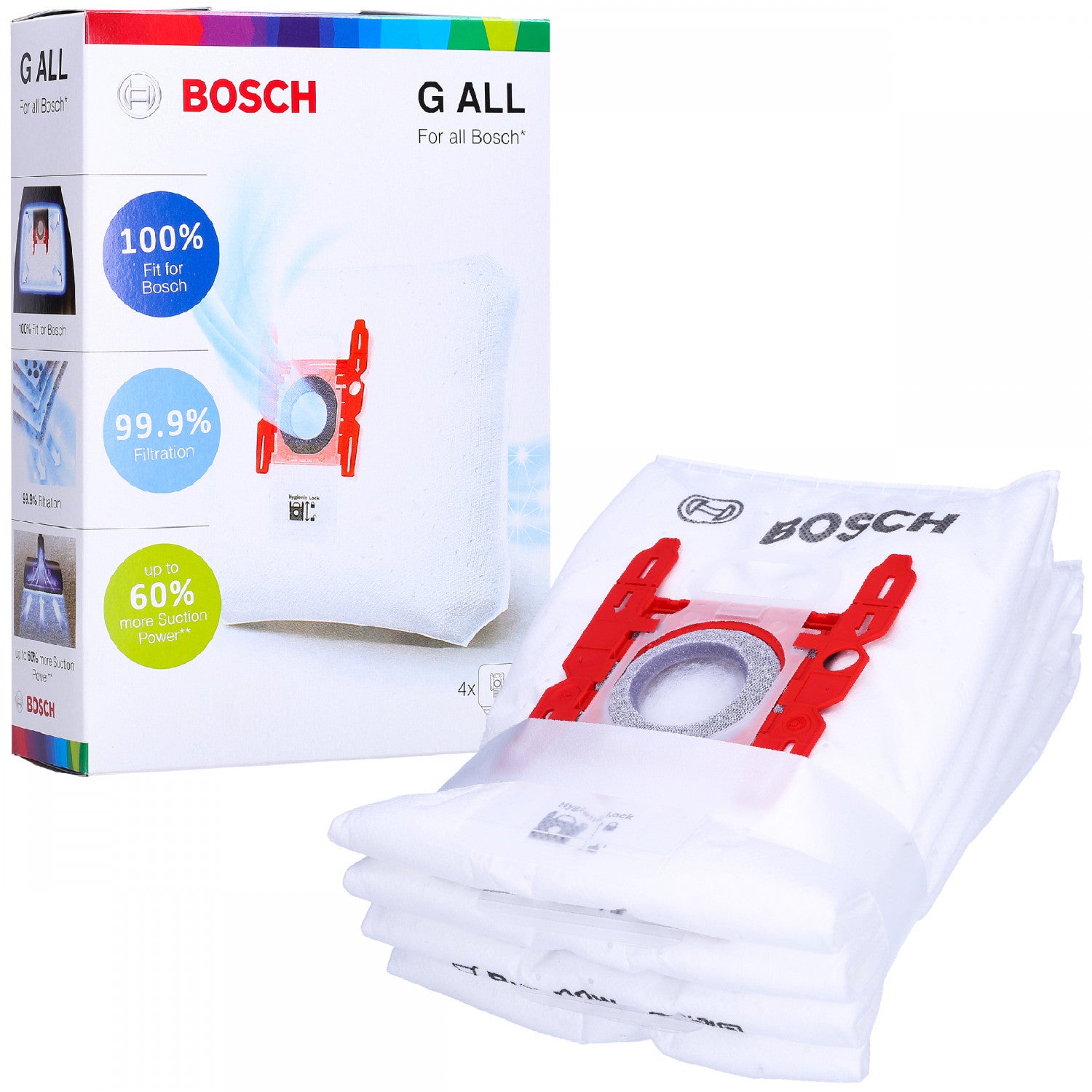 4x Original BOSCH BBZ41FGALL bags type G ALL