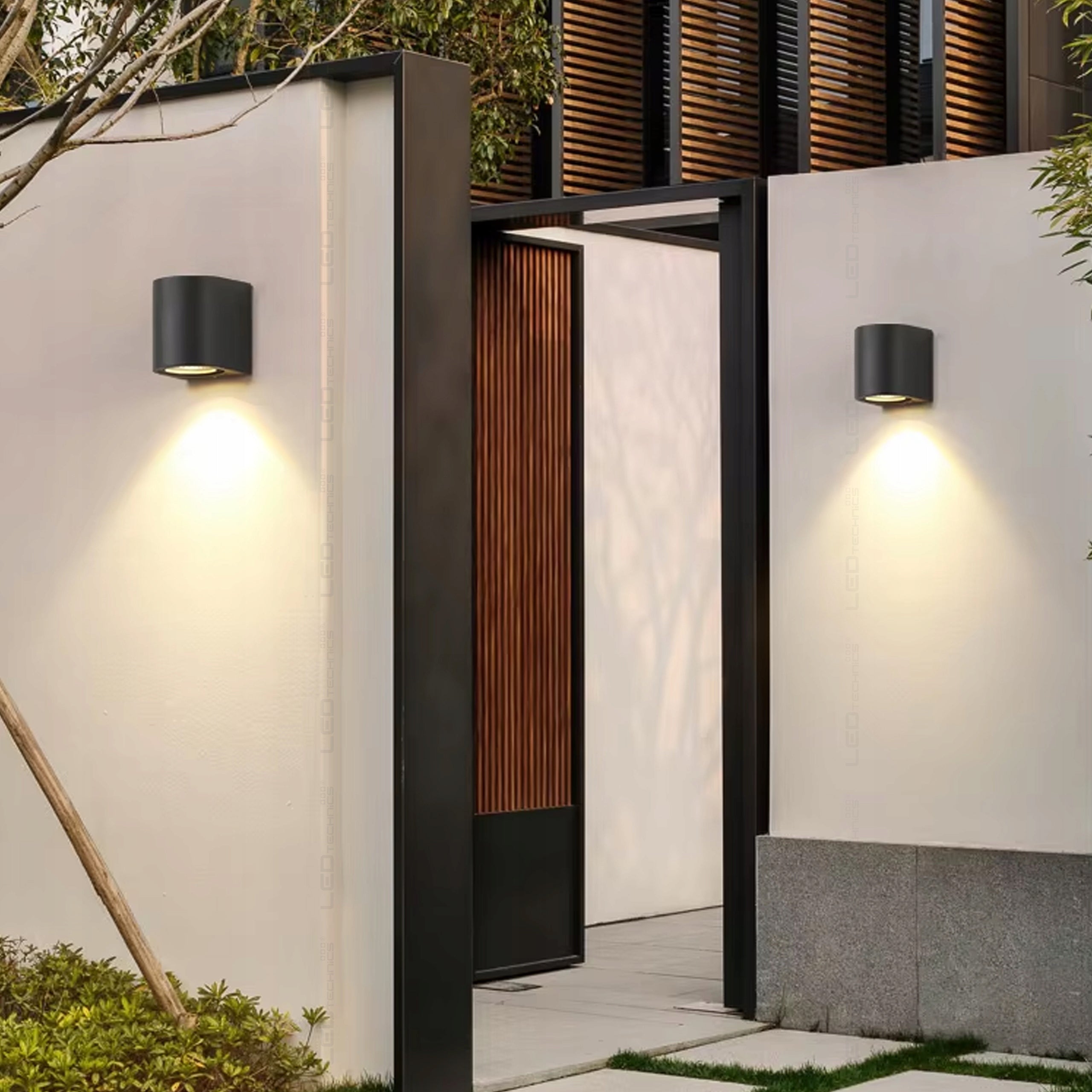 4x Outdoor Garden Wall Lamp For 1x GU10 Lamp Wall Facade Fixture Packaging status original