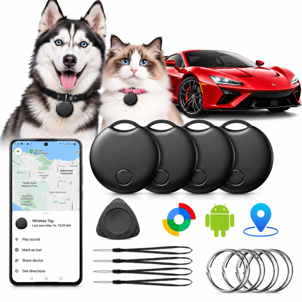 4x Smart locator for Android makes sound ringing