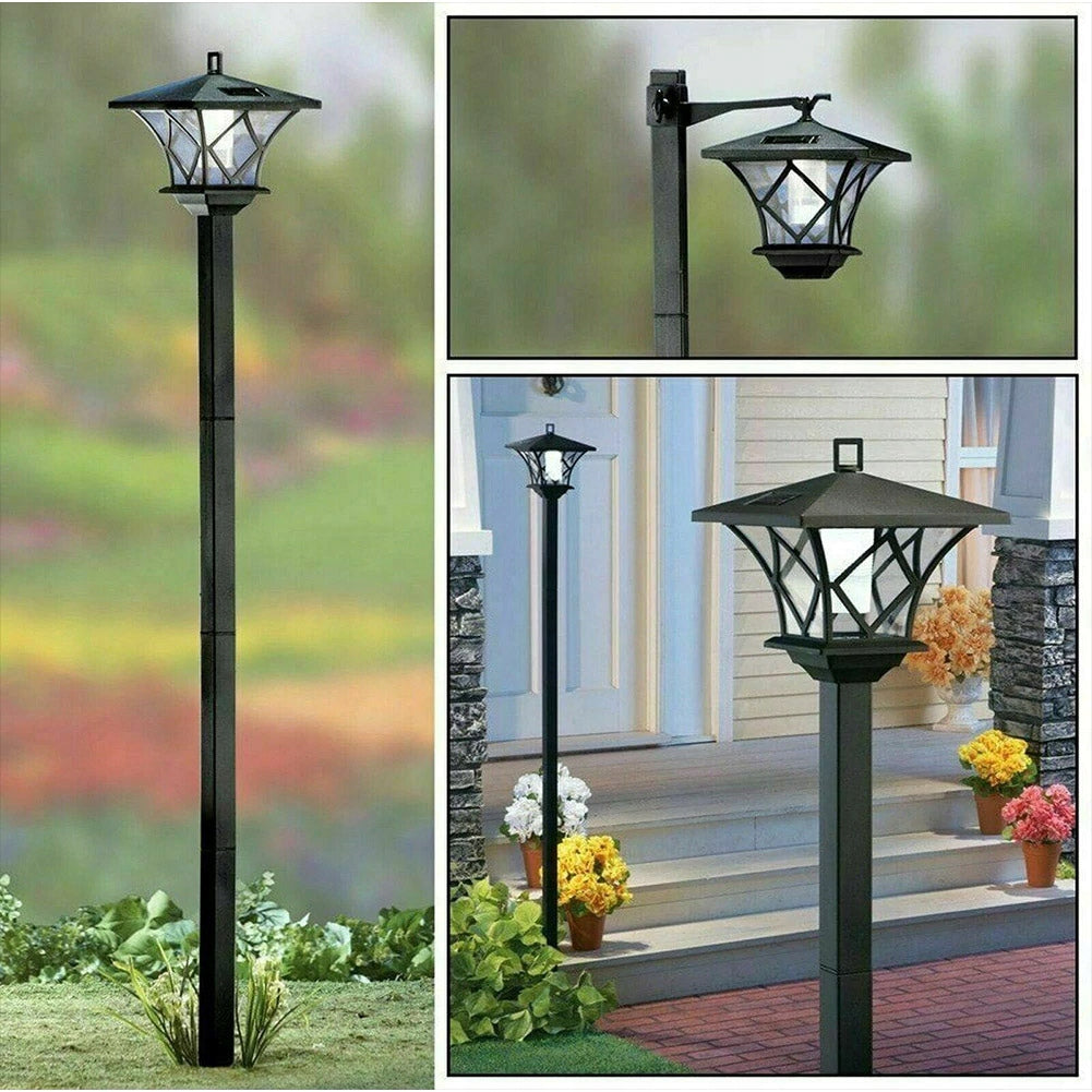 4x Solar Garden Lamp Lantern High 1,5m LED Batteries included no