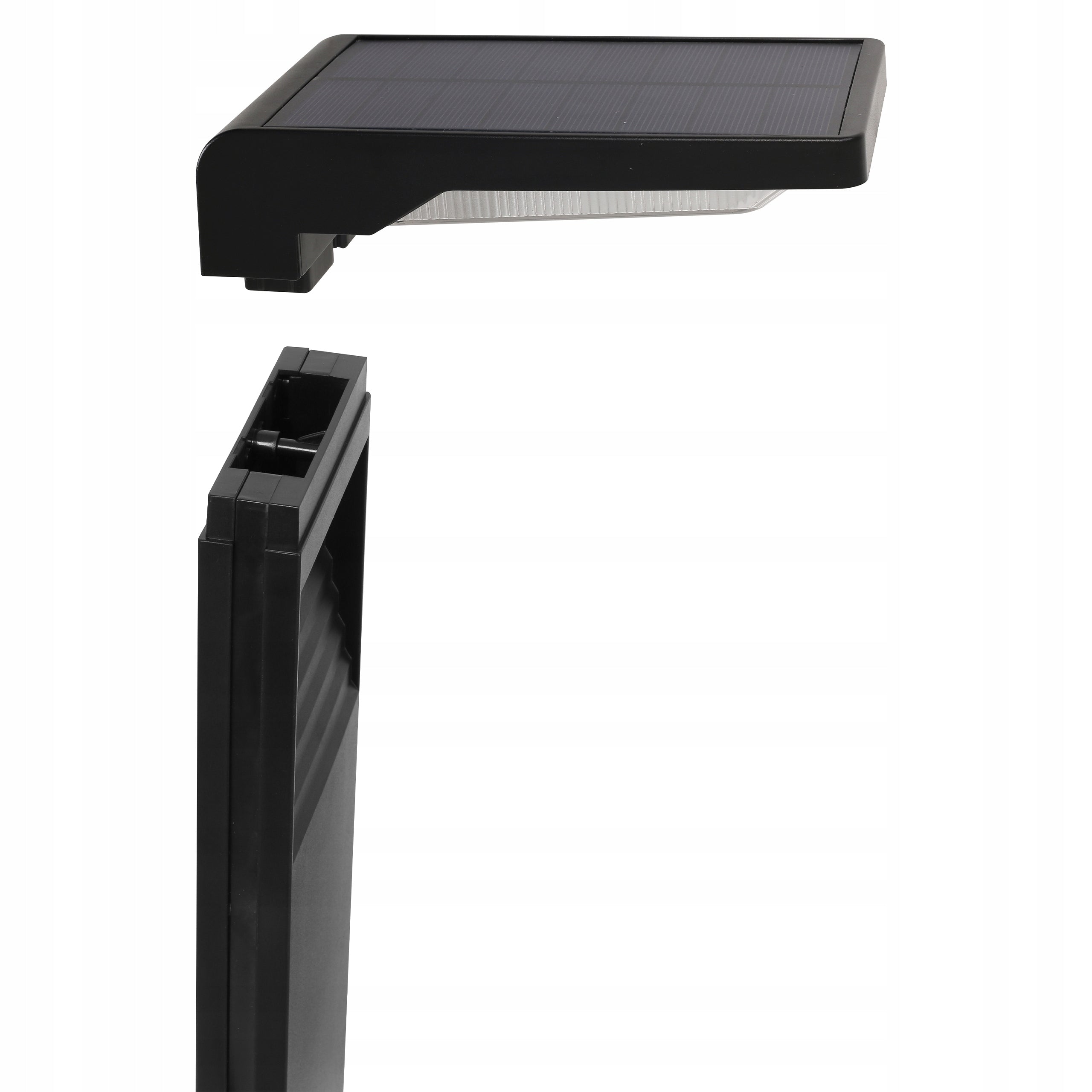 4x Solar LED Lamp Standing Garden Post 41cm Outdoor BLACK Color black