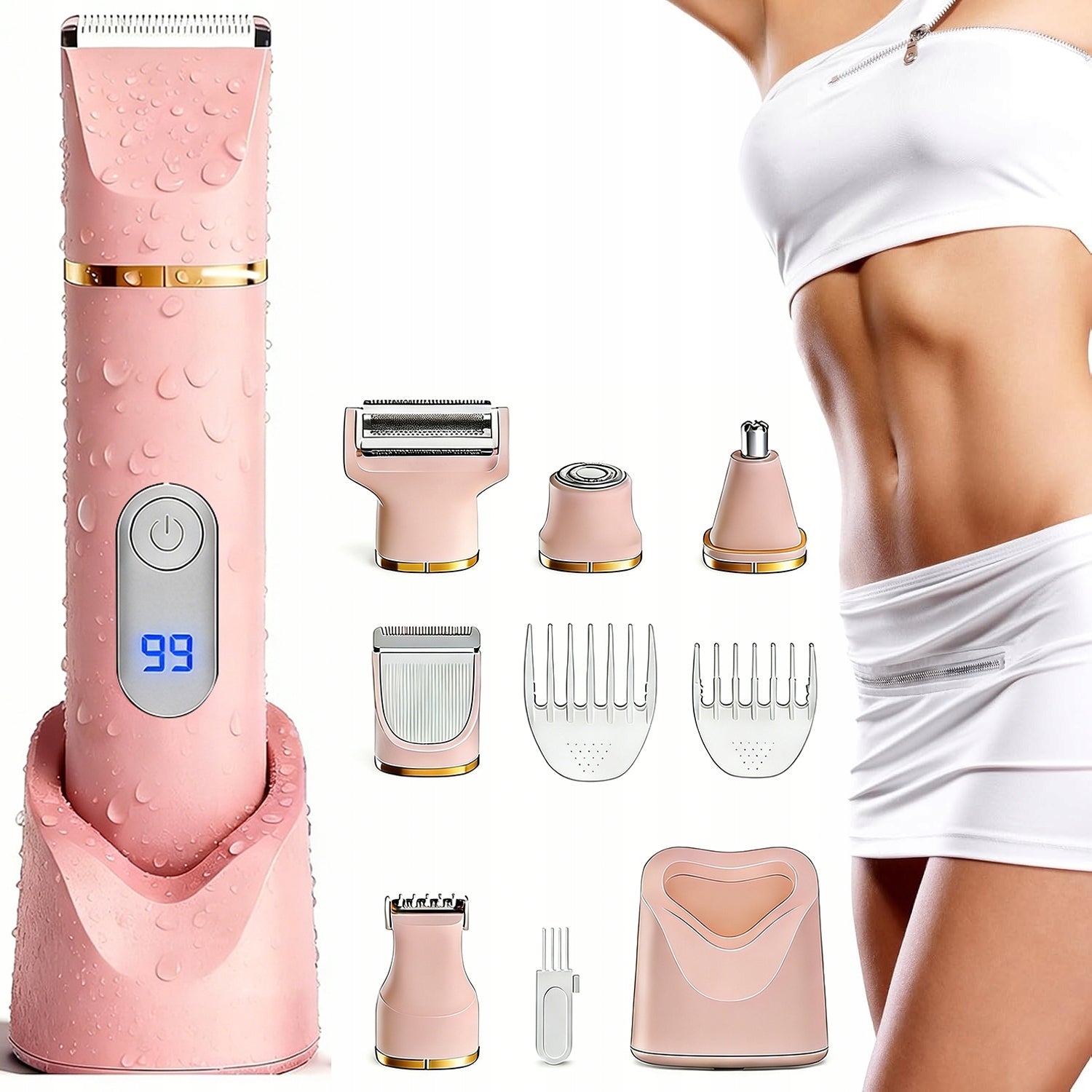 5 In 1 Electric Women's Shaver, Intimate Area Shaver for Women