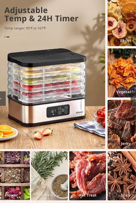 5-LEVEL FOOD DRYER WITH LED DISPLAY YABANO Manufacturer code 6918758709752
