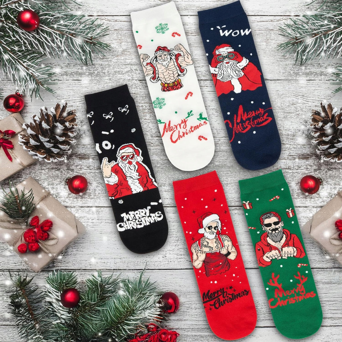 5 PAIRS OF SACRED SOCKS FOR MEN SIZE 41-45 COTTON Manufacturer code SKARPETY ŚWIĄTECZNE MĘSKIE BAWEŁNIANE ZE