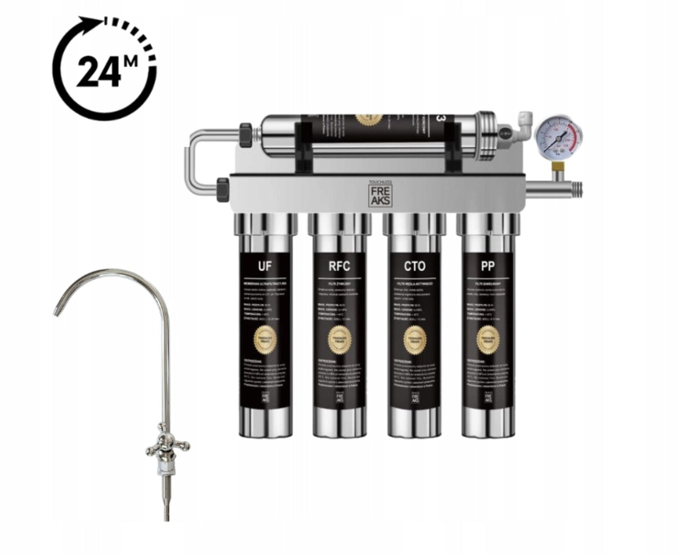 5 PHASE Sink WATER FILTER WITH CARTRIDGES & FAUCET
