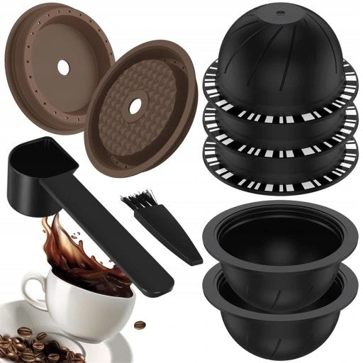 5 pcs Reusable Vertuo Capsules for Nespresso Machine,