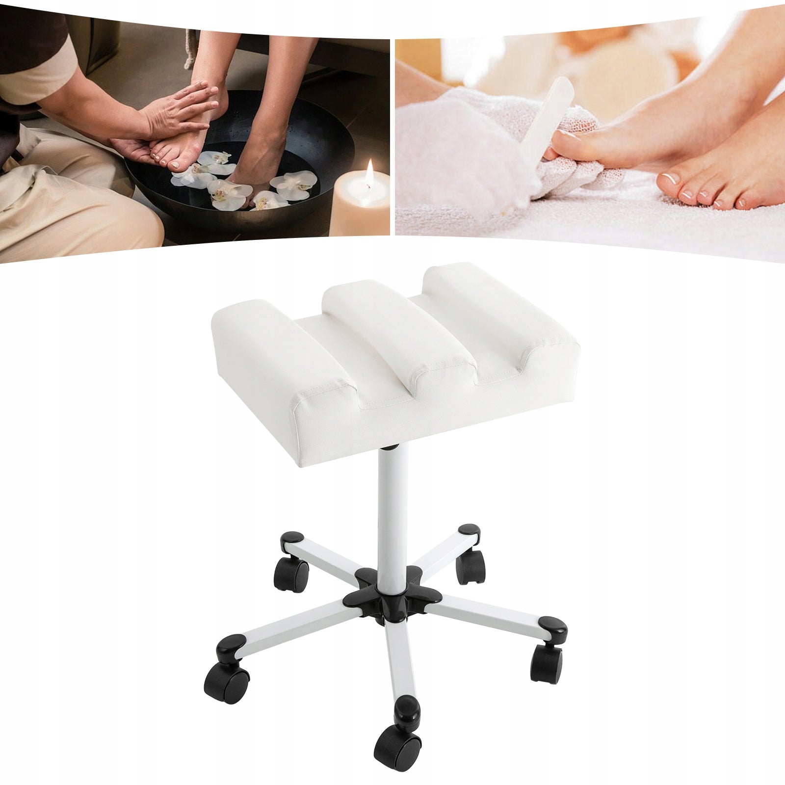 50-70cm Manicure Foot Rest Pedicure Stool with Wheels Brand no brand