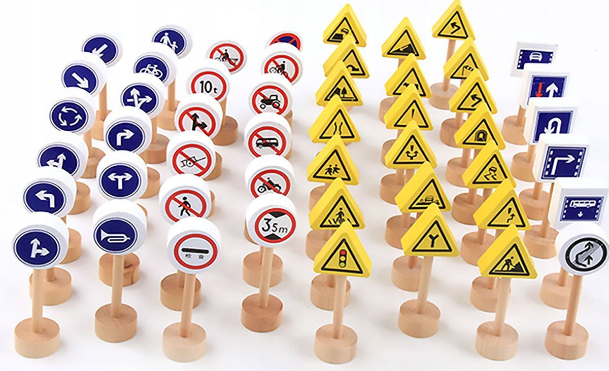 50 Pcs x 2 LARGE WOODEN ROAD SIGNS DOUBLE SIDED Wooden Road Signs