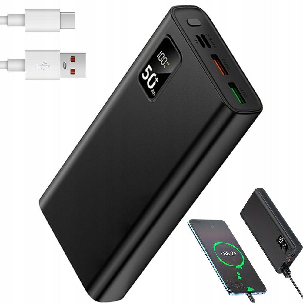 50000MAH POWERBANK PD22.5W FAST CHARGING FOR SMARTPHONE AND WATCH Packaging status original