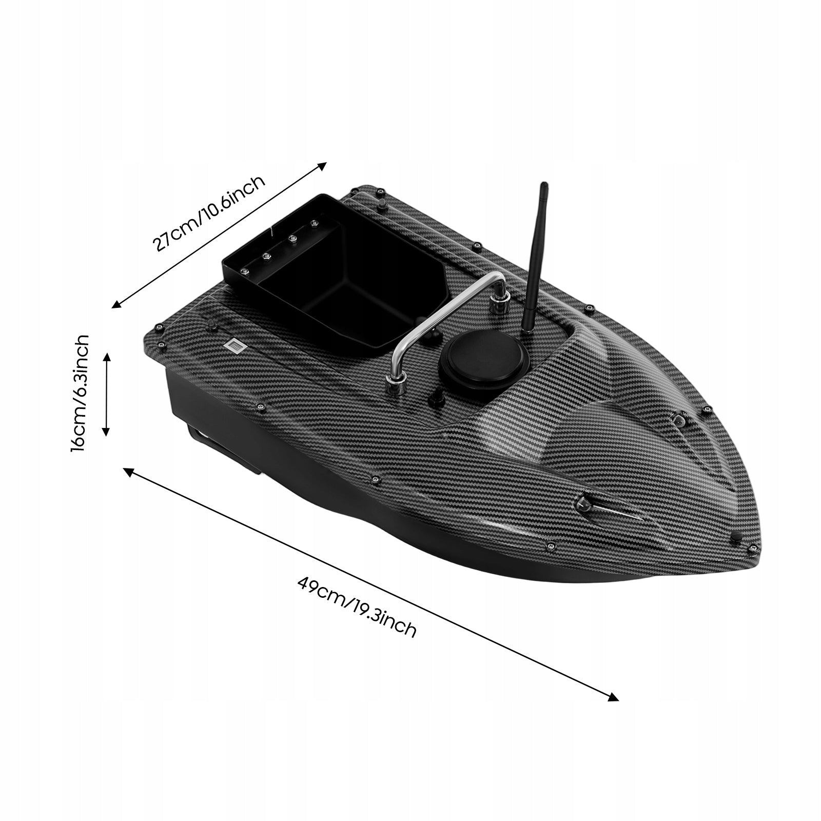 500M FISHING BAIT BOAT WITH LED LIGHT 1.5KG LOADING WEIGHT-. Packaging status original