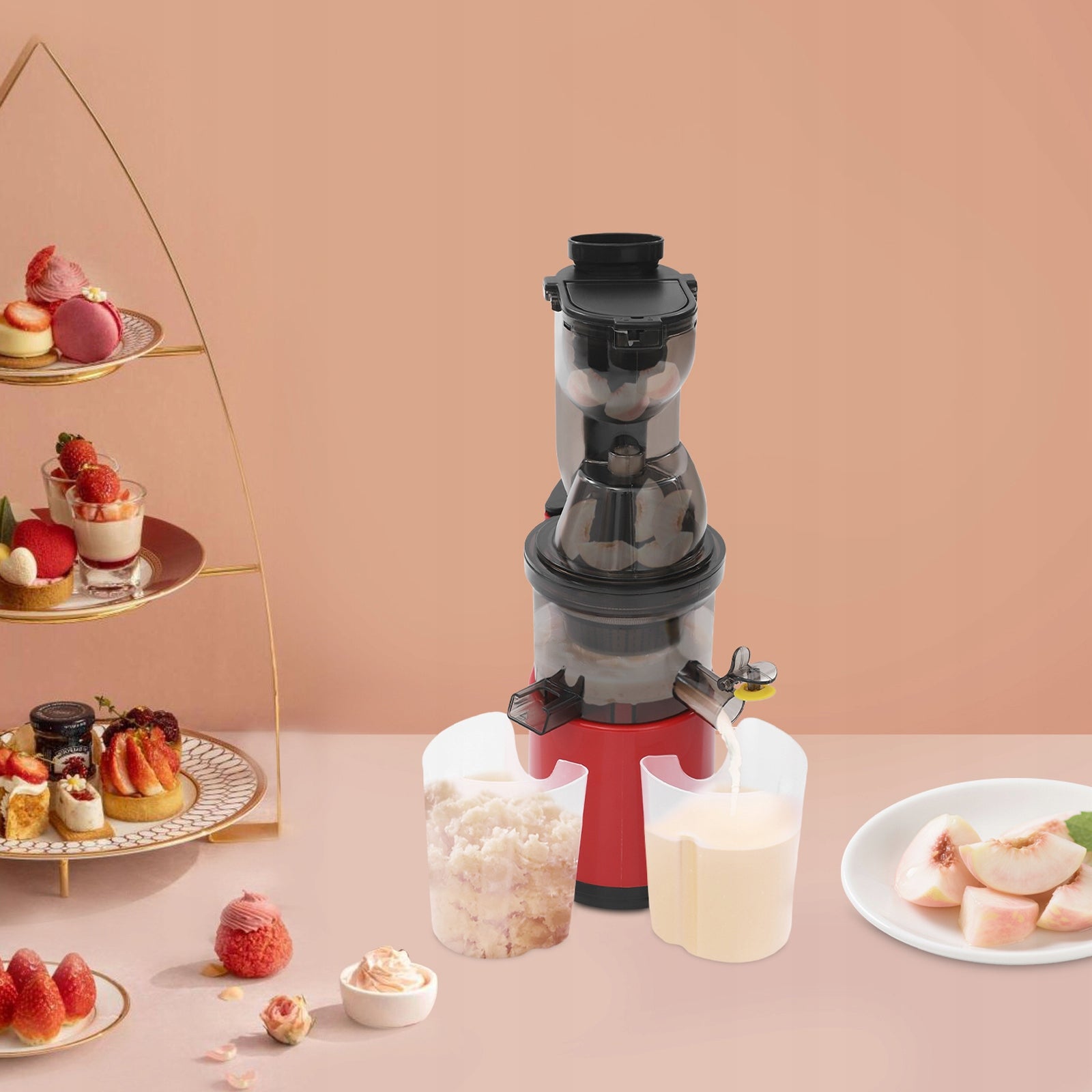 500W 400ML SLOW JUICER, MODERN RED ELECTRIC FRUIT JUICER FOR HOME KITCHEN Manufacturer code GUGD7523