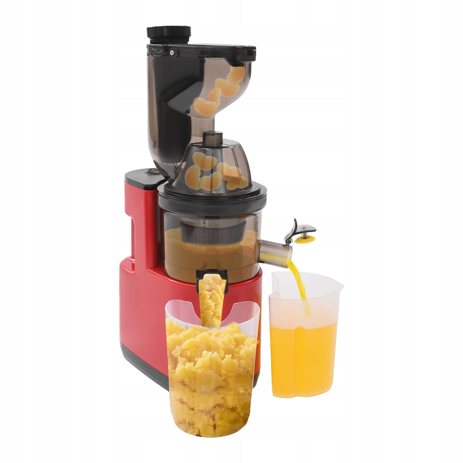 500W 400ML SLOW JUICER, MODERN RED ELECTRIC FRUIT JUICER FOR HOME KITCHEN
